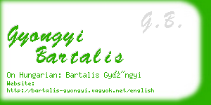 gyongyi bartalis business card